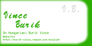 vince burik business card